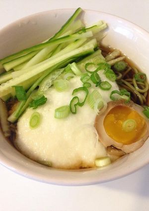 A picture of Chilled Matcha Soba with Grated Yamaimo.