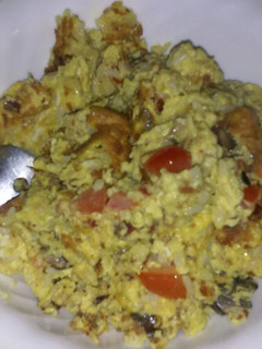 A picture of Loaded scrambled eggs.