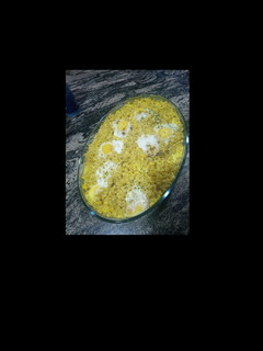 A picture of Creamy Mac and eggs.