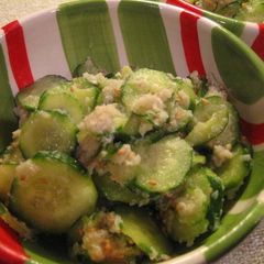 A picture of Crab and Cucumber with Vinegar Sauce (Sunomono).