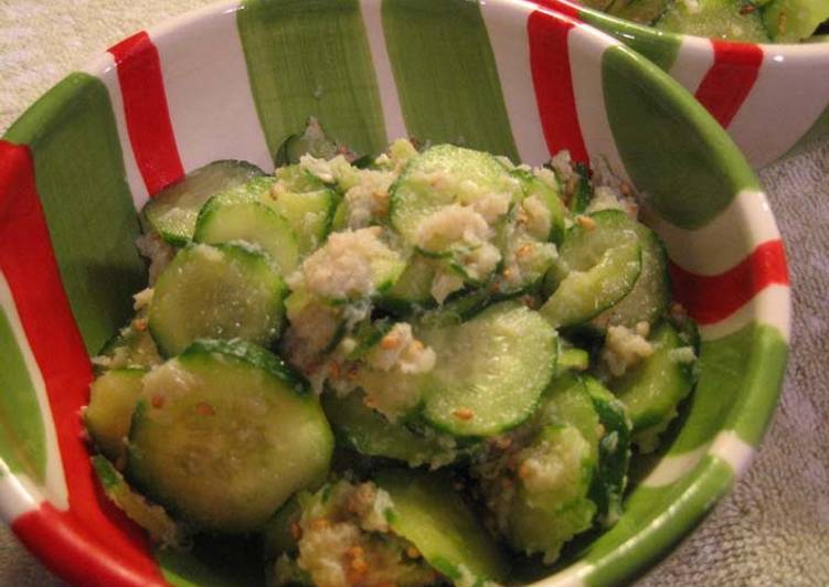 Recipe of Speedy Crab and Cucumber with Vinegar Sauce (Sunomono)