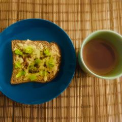 A picture of Open Chilli Cheese Toast - Quick 5 minutes Breakfast.