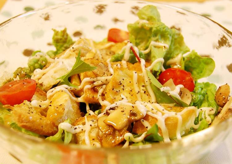 Simple Way to Prepare Quick Vegetarian Bread Salad Bowl