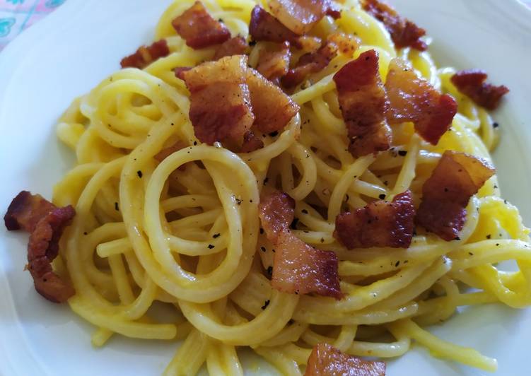 Carbonara senza pecorino