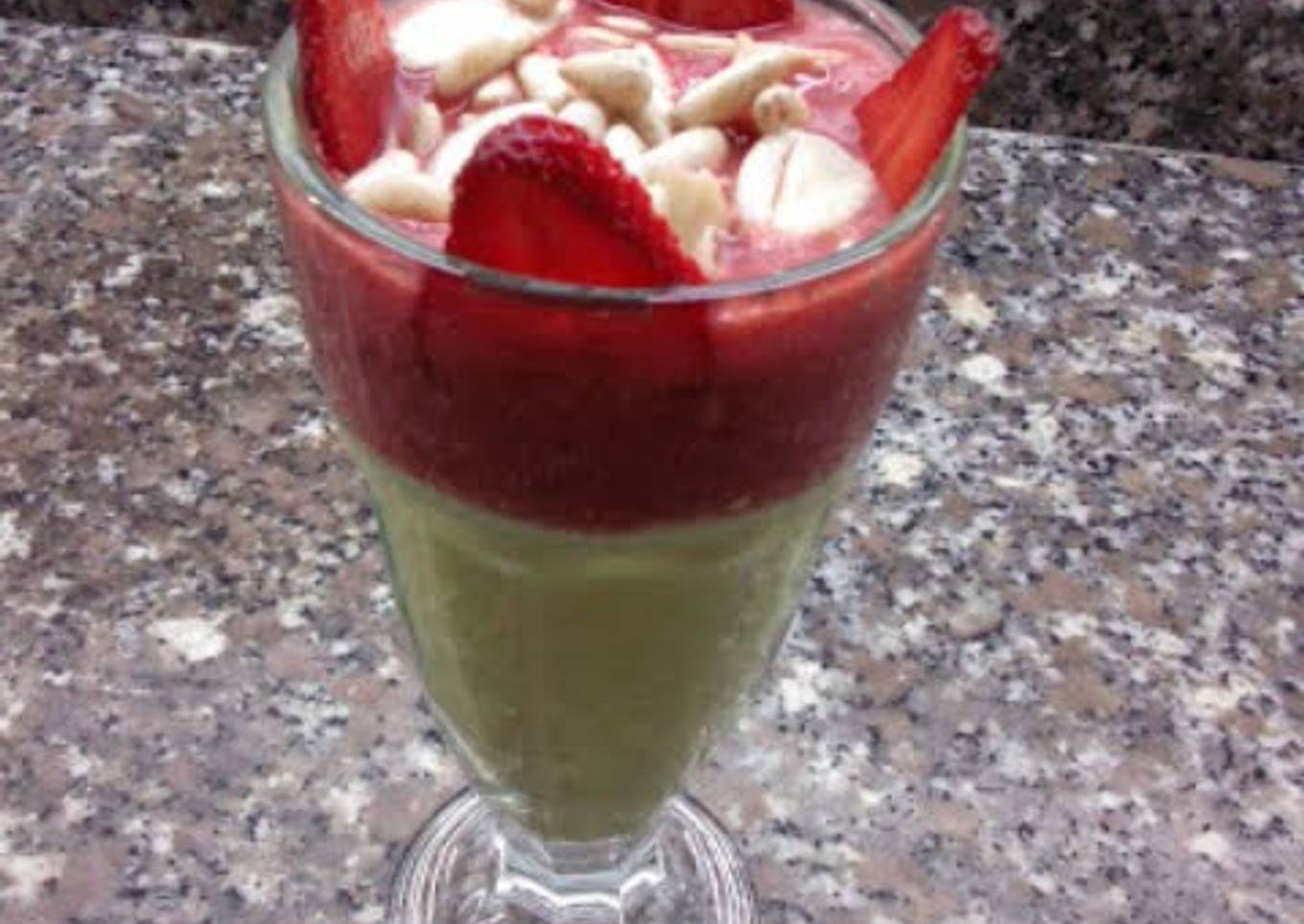 Avocado, Strawberry, Banana Cocktail