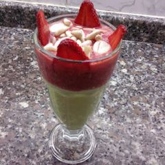 A picture of Avocado, Strawberry, Banana Cocktail.