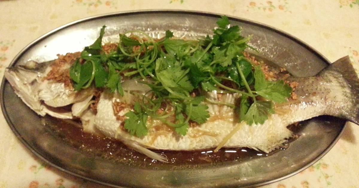 Steam fish (Asian Sea Bass) Recipe by James Ong Cookpad