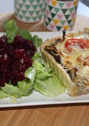 Une photo de Tarte viande hachée oignons