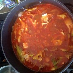 A picture of Russian Cabbage Soup.