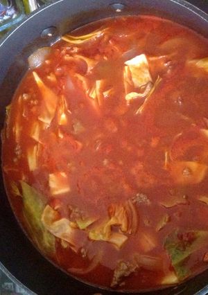A picture of Russian Cabbage Soup.