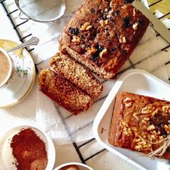 A picture of Choco -Walnut Banana Bread.