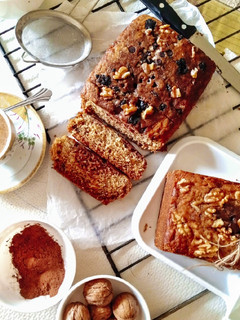 A picture of Choco -Walnut Banana Bread.