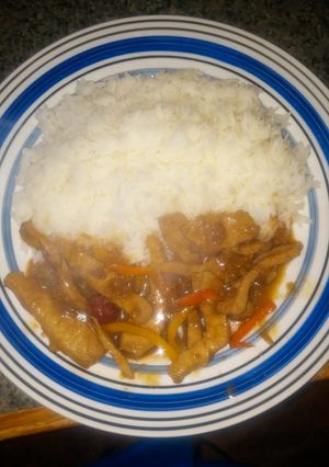 A picture of Hawaiian Pork Stir Fry.