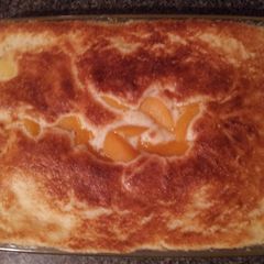 A picture of Peach cobbler.