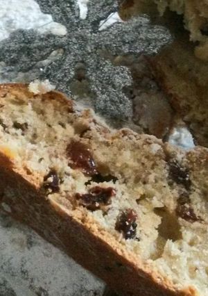A picture of Sig's Fine German Christmas Stollen with Marzipan.