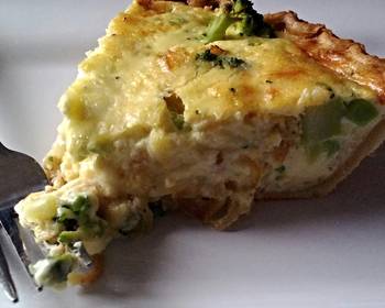 Popular Cuisine Caramelized Onion And Broccoli Quiche Delicious and Healthy