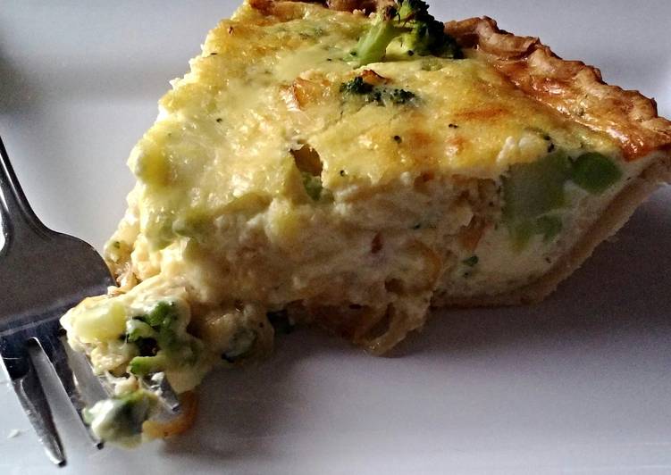 Easiest Way to Prepare Ultimate Caramelized Onion And Broccoli Quiche