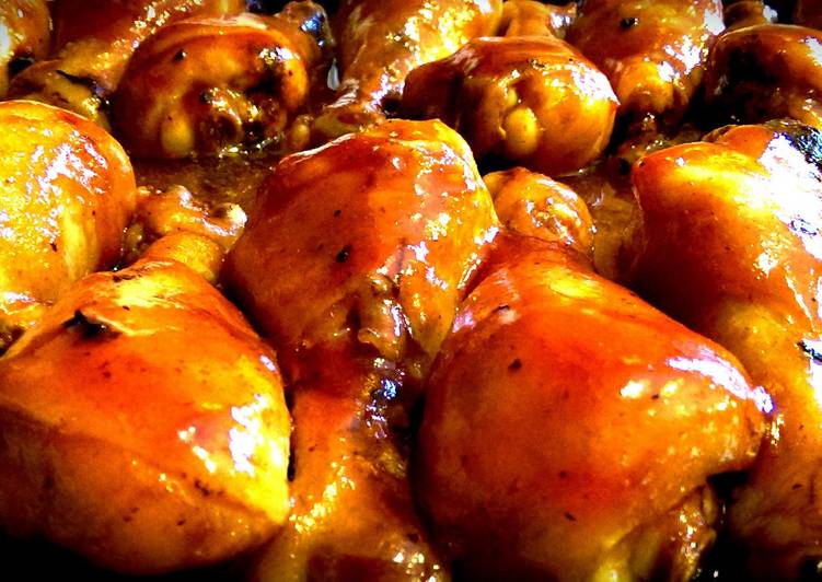Simple Way to Make Super Quick Homemade Honey BBQ Baked Chicken Wings