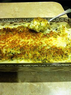 A picture of Mashed potato and cauliflower casserole.