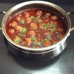A picture of Mutton mince kofta curry.
