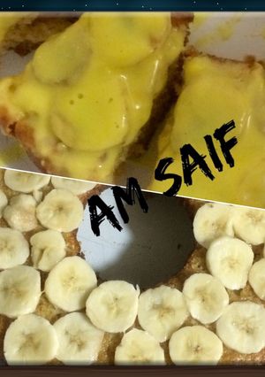صورة لوصفة كيكة الموز بالكاستر 🍰🍌🍰