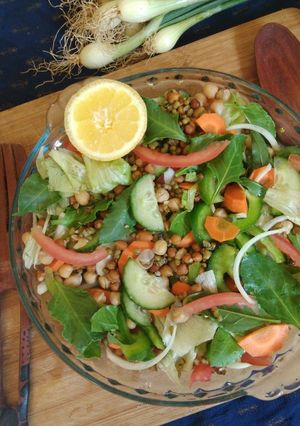 A picture of Beans veggi salad.