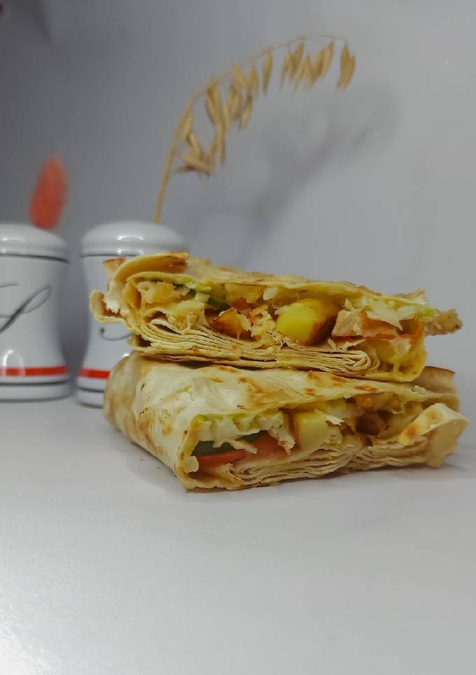 Лаваш з картоплею фрі