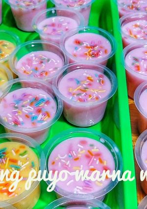 Foto resep Puding puyo (pudingloyo) warna warni