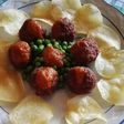 Albóndigas con chips caseras