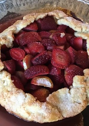 Una foto de Galette de fresas