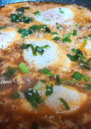 Hình của món Trứng sốt với gà.