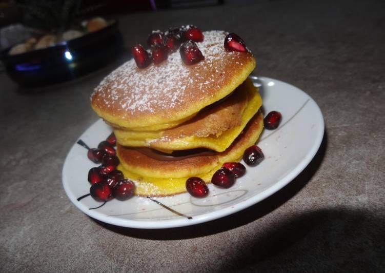 Dorayaki alla nutella e melograno