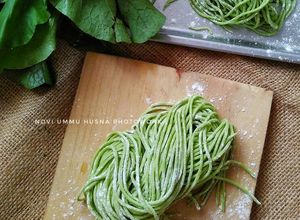 Foto resep Mie Sawi homemade, alami, kenyal dan sehat