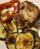 Pollo Asado con Finas Hierbas y Verduras a la Plancha !!!