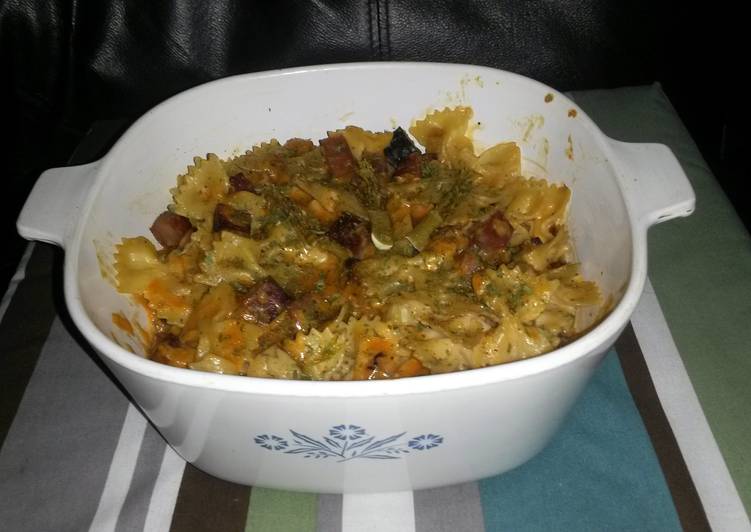 Recipe of Homemade Ham noodle bake