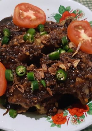 Foto resep Ayam goreng kuah kecap kacang Palembang