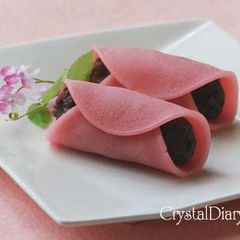 Spring Colored Cherry Blossom Mochi A picture of Spring Colored Cherry Blossom Mochi.
