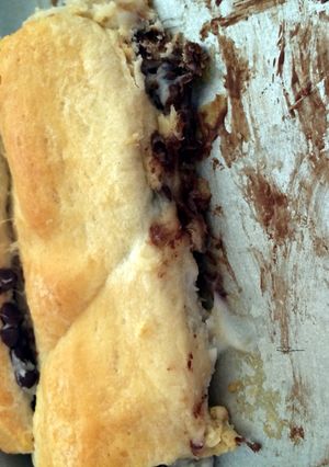 A picture of Chocolate Chip Cream Cheese Crescents.