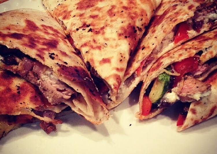 Roasted Veggie & Balsamic Steak Quesadillas