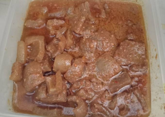 Cara mudah bikin Kikil bumbu kacang dijamin istimewa