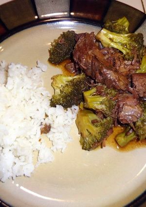 A picture of Beef and broccoli crock pot.