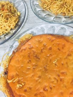 عکسی از دستور ته ديگ ماكاروني با خمير👌