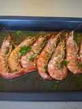 Gambones al horno en su punto perfecto