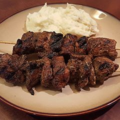 A picture of Grilled Pork Kabobs.