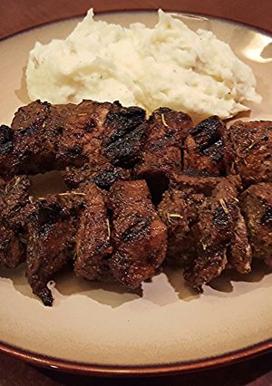 A picture of Grilled Pork Kabobs.