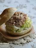 Bagel Sandwich Loaded with Cabbage and Tuna