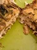 Budín de pollo y espinaca
