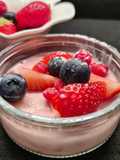Panacota de Iogurte e Frutos vermelhos