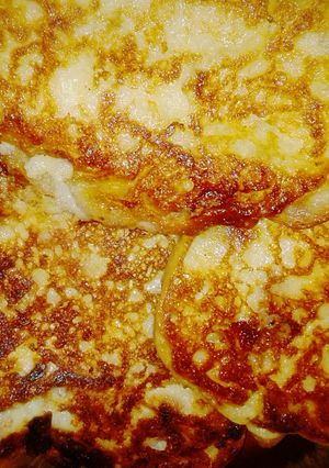 A picture of Loaded Potato Pancakes.