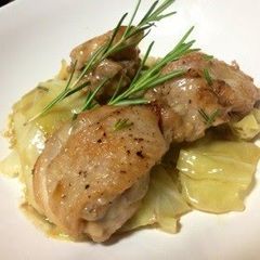 A picture of Delicious Spring Cabbage and Chicken Thigh Dish in 15 Minutes!.